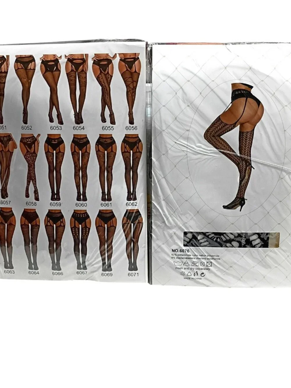 Sexy Fashion Bodystocking Stockings One Size Fits Most Black 6050 & 6076
